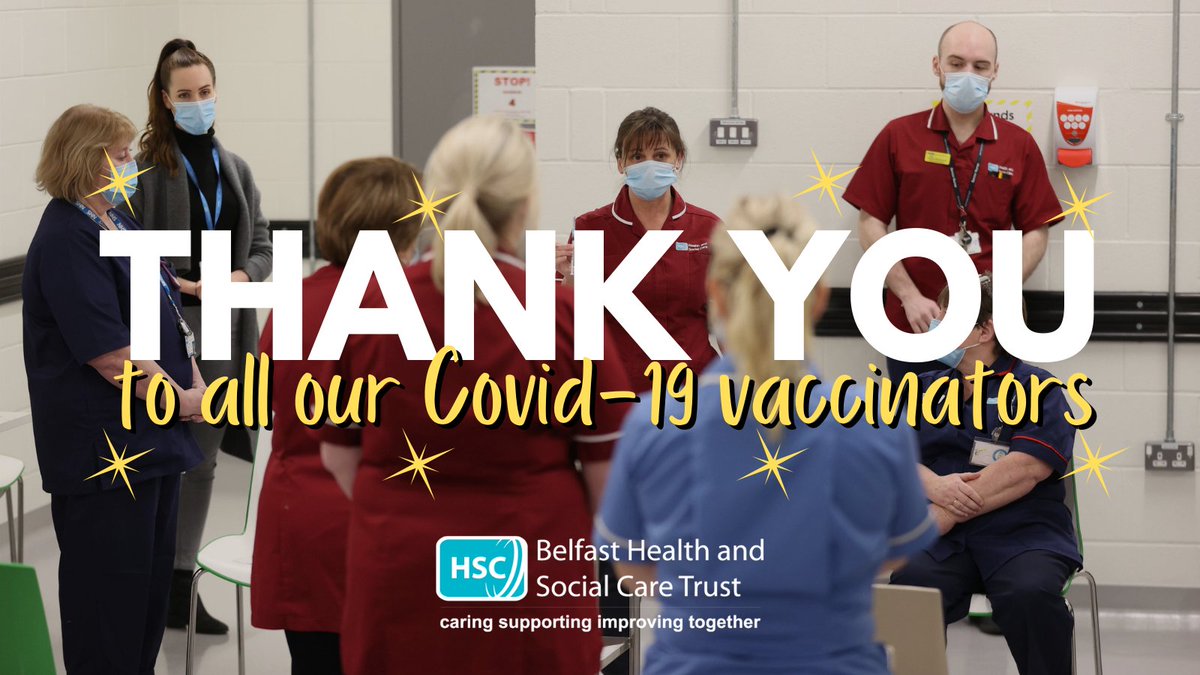 👏We want to say a huge thank you to all our vaccinators, coordinators, pharmacists, admin staff, porters, drivers, cleaners and everyone else involved in helping the vaccination programme run so smoothly. 👇
