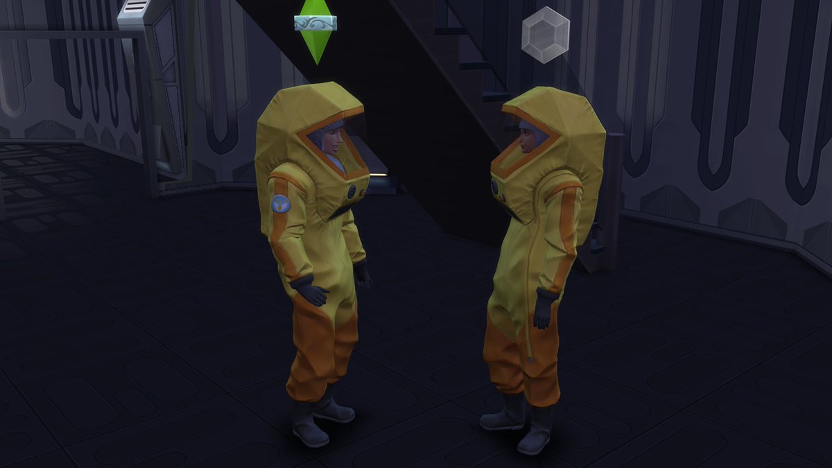 tatisakura's tweet photo. Talking to some scientists in town, we managed to get them to tell us how to get through the area full of poisonous spores. We had to collect some samples of the plant and analyze them in the lab and then have the proper suits made to cross the corridor. #soriku #ts4strangerville https://t.co/JX3G2xmyJx