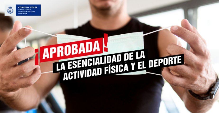 IPEFC's tweet photo. El #deporte y la #actividadfísica son #esenciales. El congreso lo ha aprobado esta misma semana. Contentos y orgullosos por todos los que, de alguna u otra forma, todos los días tratamos de convencer a las personas de eso mismo, que MOVERSE ES ESENCIAL para #vivirmejor.💪 https://t.co/5bybf6B89s