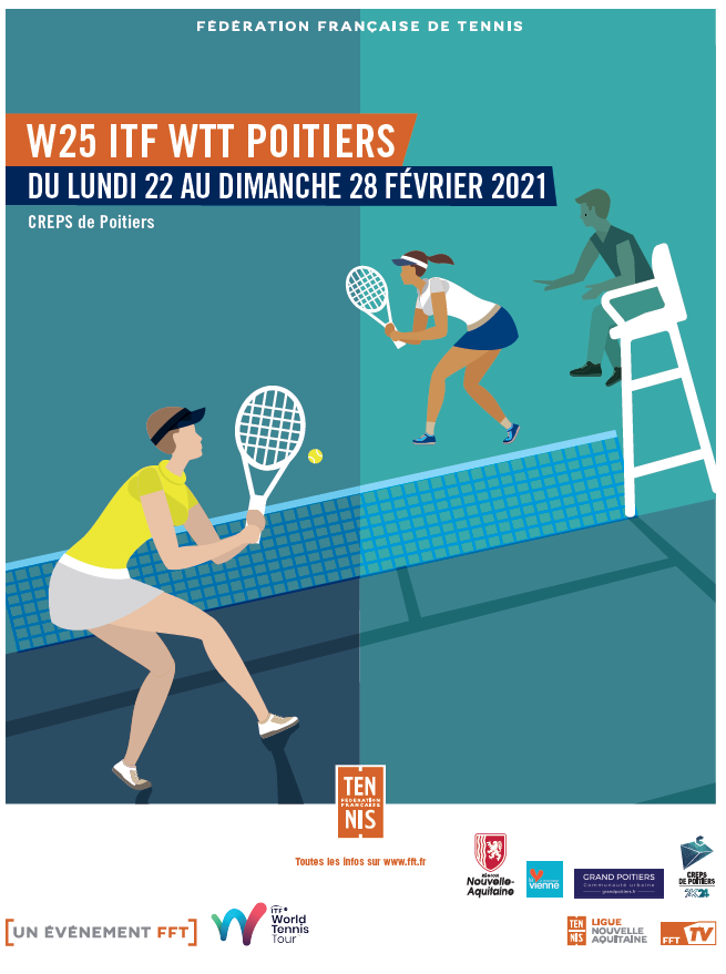 #Sport #tennis 🎾
Du 22 au 28 février, la <a href="/FFTennis/">FFT</a> organise en collaboration avec la <a href="/LnaTennis/">LNA Tennis</a> un tournoi féminin de 25 000$ à huis clos au <a href="/CREPS86/">CREPS de Poitiers</a>.
▶️ 60 joueuses classées entre la 100e et la 220e place mondiale sont attendues.