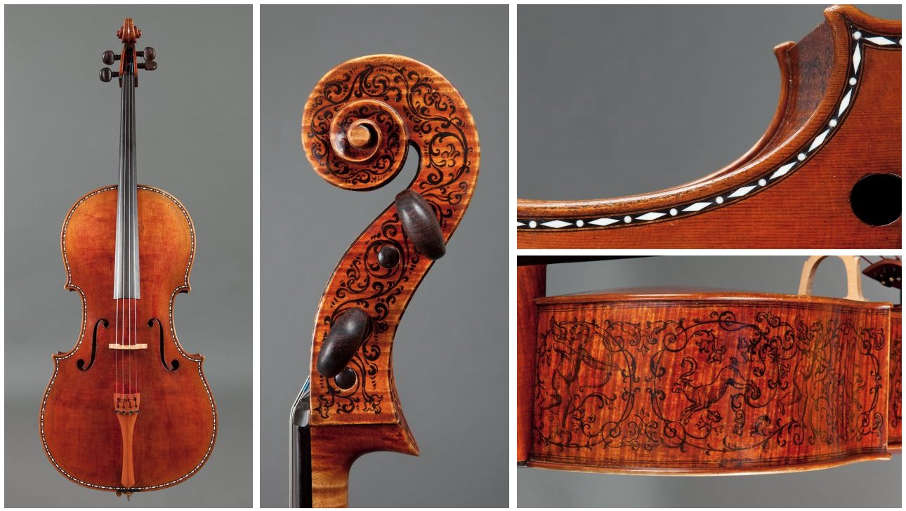 Patrimonio Nacional on Twitter: "El sin decorar comparte las cualidades organológicas del Cuarteto Palatino, con dos violines, una y un violonchelo, siendo el único conjunto decorado de Antonio Stradivari