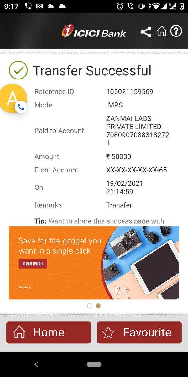 Harshit89850137's tweet photo. Today I have deposit 50000 rs to wazirx account by imps from icicibank. Transaction has done from icici bank but my amount is not showing in my wazirx account .
@NischalShetty @ICICIBank @CryptoPointHi @pankjtanwar @adsingh1990 https://t.co/Z6Yxg4YgDM