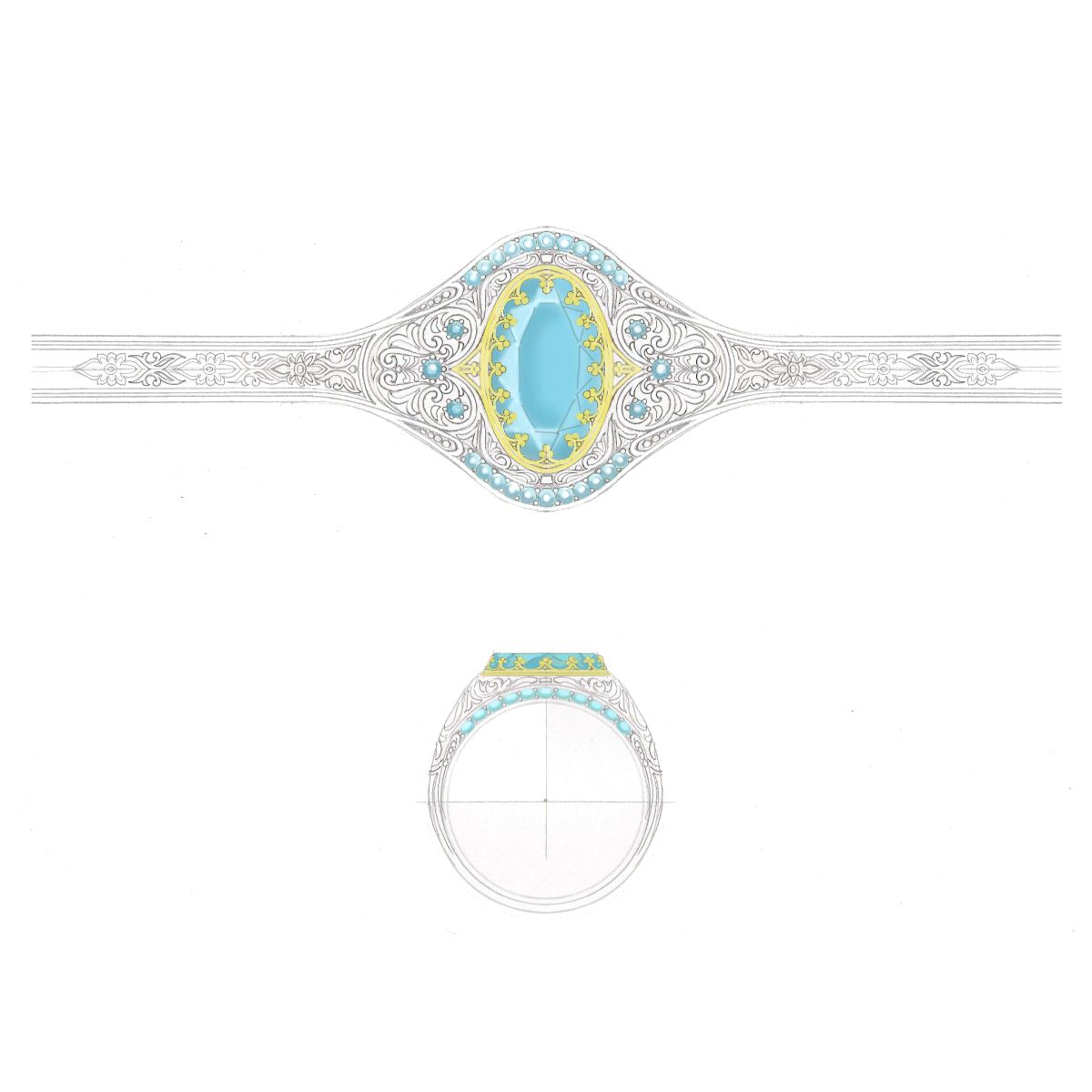 Some rings deserve a crown. Er... wait a minute. We've done that already this week. 😅 And it would be hard to think of a more different set of rings, and a more different set of crowns! Can't make much more of a show-stopping statement than you will with this bold cocktail ring!