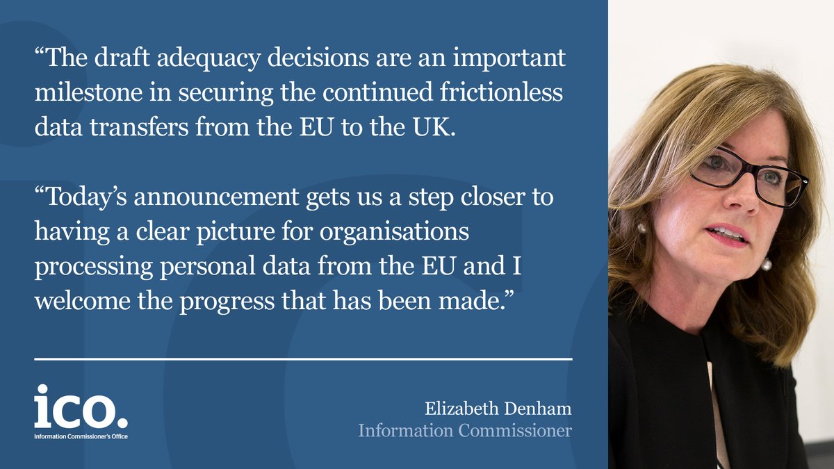 ICOnews's tweet image. The ICO has issued a statement in response to the publication of a draft adequacy decision from the European Commission. ow.ly/qPkb50DEQt1