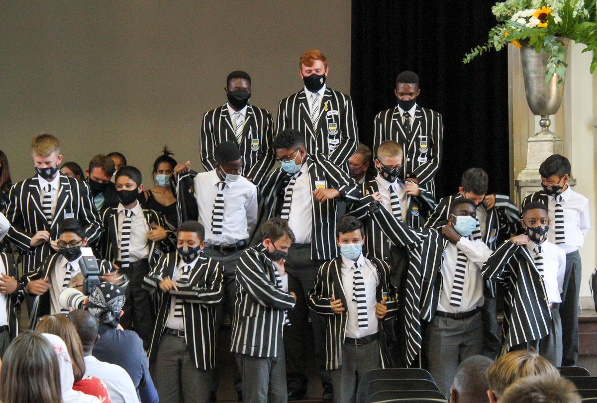 The moment ... the grade eights of Duiker house finally get to wear those black and white blazers - 2021's Grade 8 induction