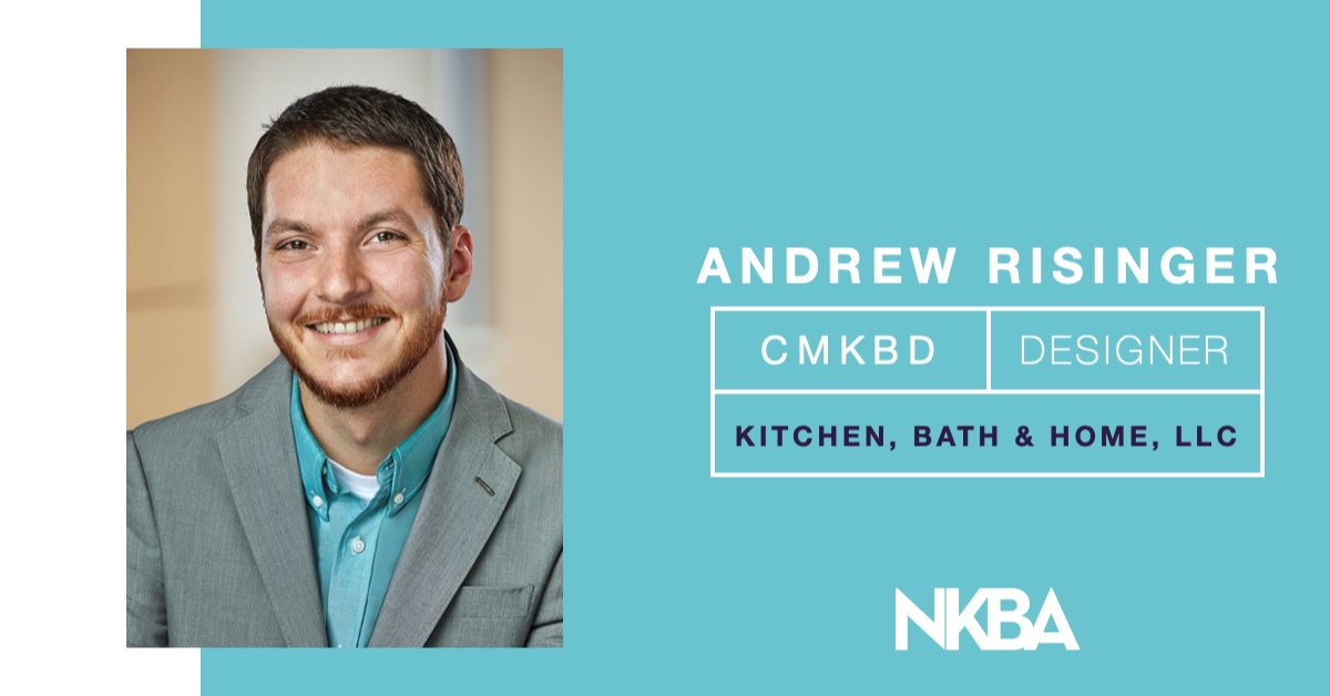 thenkba's tweet photo. Congratulations to Andrew Risinger on earning his CMKBD! He's a member of the 2021 #NKBA30_30 class & the Lead Designer for Kitchen, Bath & Home. Find out more about certification at https://t.co/sDvRQ1dMww, and learn more about Andrew here: https://t.co/HmaqmP2OTP #NKBACertified https://t.co/3F9FJD84Hm