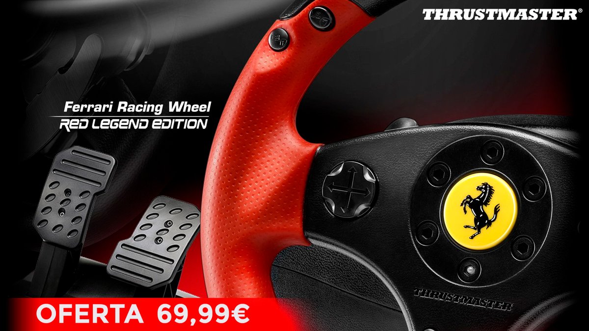lifeinformatica's tweet photo. ⏱️¡#OFERTA #EXPRESS!⏱️
Llévate el volante gaming Ferrari Racing Wheel de @TMThrustmaster y disfruta de horas de conducción 

#Thrustmaster #Thrustmasterwheel #Thrustmasterracingwheel #racingwheel #ThrustmasterFerrari #Ferrari #FerrariSpider https://t.co/NO4N4LNk8C