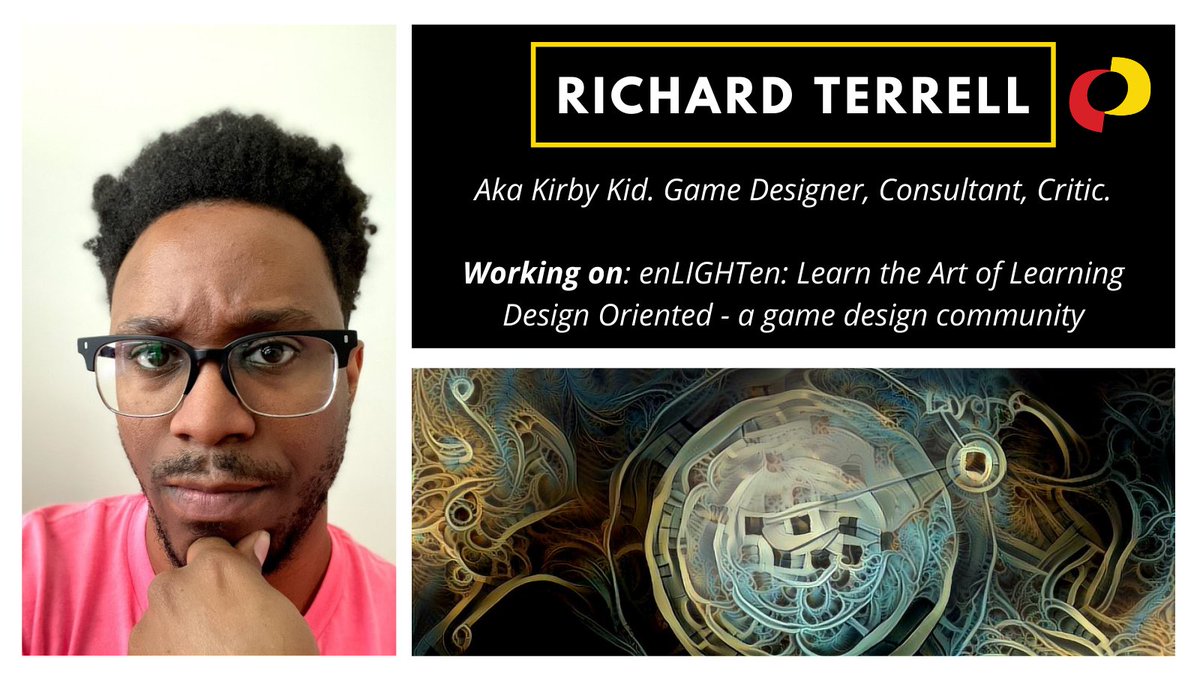 IGDA's tweet photo. Check out the amazing work of Richard Terrell (@KirbyKid) -  while working on enLIGHTen: Learn the Art of Learning, he is also running a game design focused community, Design Oriented. Learn more here: https://t.co/QxLPIEUluK

#BlackHistoryMonth #GameDev https://t.co/glCJeSjTPw
