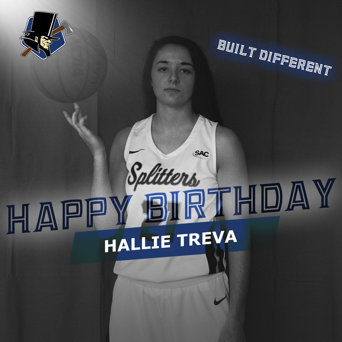 LMUWBasketball's tweet photo. Wishing a happy birthday to our freshman @HallieTreva25 

We hope your day is great!!🥳🎂🎉
.
.
.
#BuiltDifferent x #GoSplitters https://t.co/lamuQyhnAp