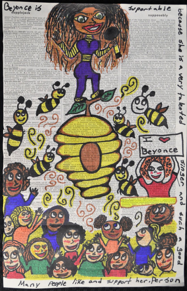 library4hcms's tweet photo. One part of a Student's #BlackHistoryMonth project was an Illuminated Dictionary Page on her BHM figure. The word chosen was Supportable - @Beyonce is supportable and is supported by her many fans. @insideroom309 #lovethisactivity #middleschool https://t.co/OvPEvQJKdk