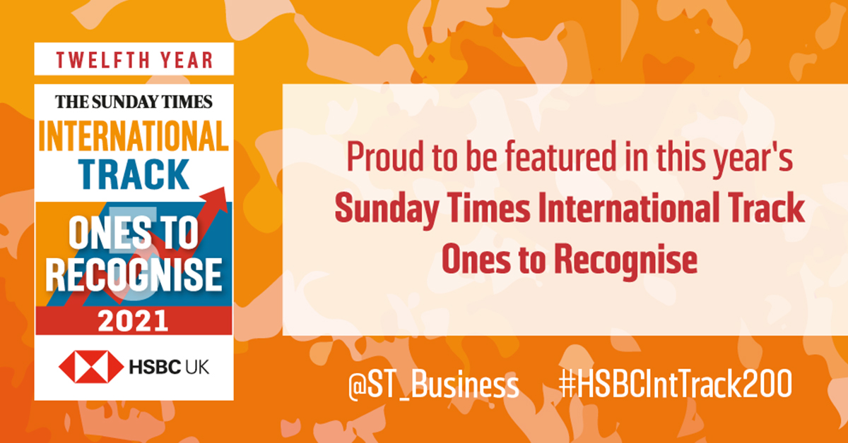 We are so pleased that our parent company @tetrosyl will be featured in this year’s Sunday Times International Track Ones to Recognise!

Thank you so much, some wonderful news to the start of a very promising year 🤞🙌🏻 
@HSBCIntTrack200 @ST_FastTrack @HSBCUKBusiness