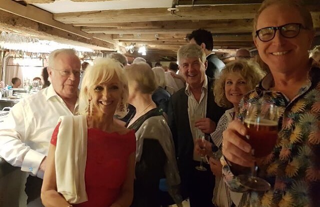 DebbieMFanclub's tweet photo. #FlashbackFriday, Here’s the lovely @thedebbiemcgee at the opening night of #MoveOverMrsMarkham at the @millatsonning Theatre in 2018, https://t.co/mFW4EbMvuB https://t.co/vbl0MulQkz