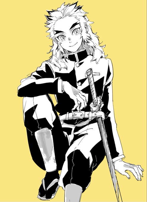 noriko★11/16 東6ハ84aさんがTwitterに投稿した煉獄杏寿郎(鬼滅の刃)のイラスト。