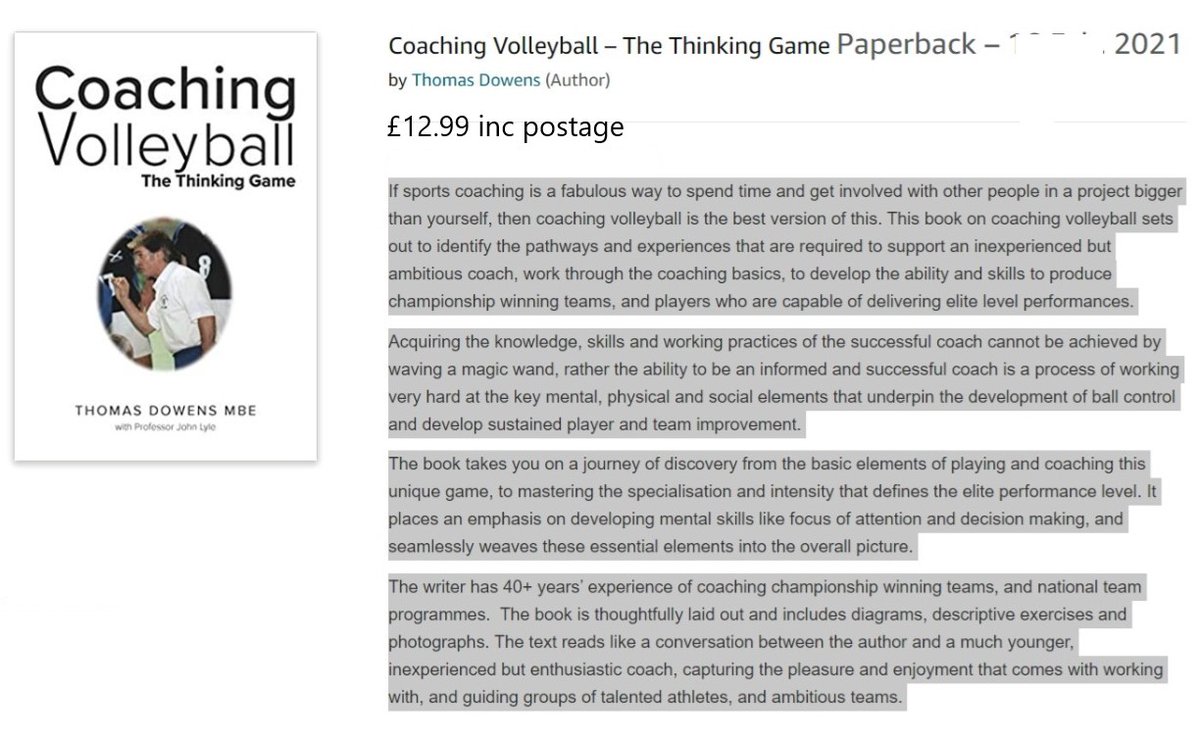 FoundationRuth's tweet image. Broaden your understanding of volleyball and coaching with this great new book. ruthnichollsvolleyball.com/a-new-volleyba…