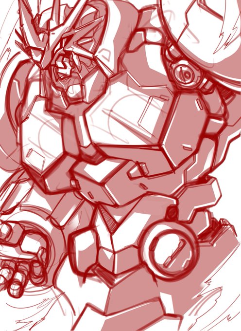 ゴーダンナーは思ったより描きにくいです。😅
これはかなり難しい作業です。 キャラクターの配置で 