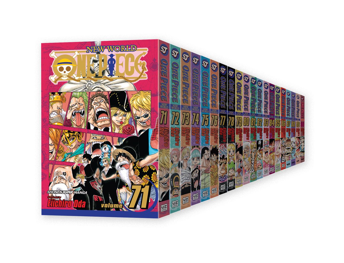VIZ on X: Announcement: 🏴‍☠️ One Piece Box Set 4 is dropping Fall 2021!  Set contains volumes 71–90, which make up the Dressrosa, Zou, Whole Cake  Island and Reverie arcs. Plus exclusive