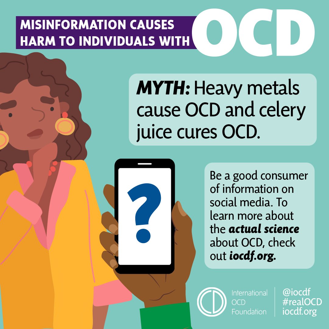 False claims about OCD are harmful to our community and can prevent those impacted by OCD from receiving the treatment that they need and deserve. 

Share the facts and educate your followers about appropriate evidence-based treatments for OCD by sharing iocdf.org/about-ocd!