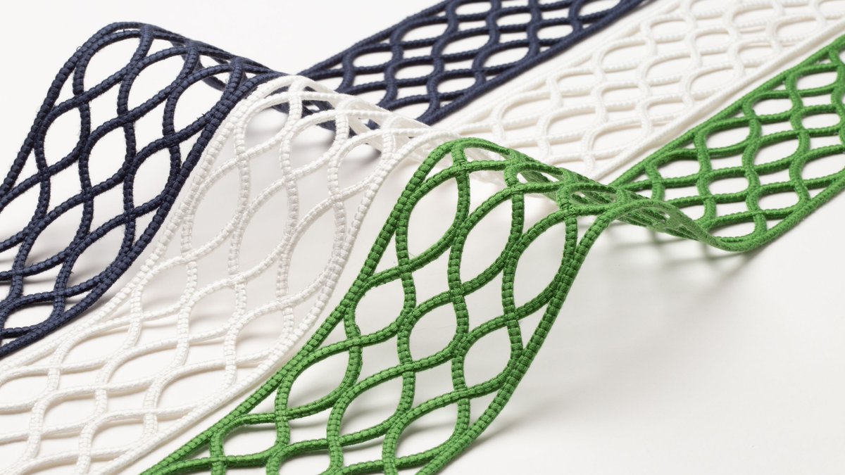 From the new Treillage collection of borders and cords, the 3.25” (83 mm) Lattice Border uses an open-weave construction inspired by trellis work. Available in three colorways: Navy, Ivory and Emerald. Shop the collection: bit.ly/2Zr2Cfm <a href="/PDCdesigncenter/">PacificDesignCenter</a> <a href="/DesignCentreCH/">Design Centre Chelsea Harbour</a>