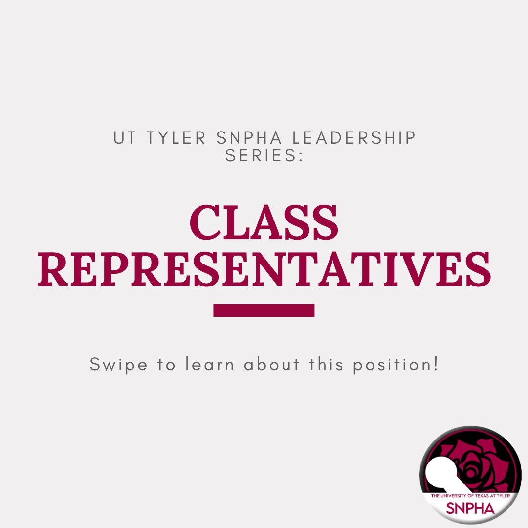 UTT_SNPhA's tweet photo. Leadership Series: Our ✨Class Representatives!✨ They are some of the most important members of our team! If you're looking to get some public speaking, professional writing, and introductory leadership experience, you should think about being a Class Representative! 🙌🏼🤩 https://t.co/WLftFgwm97