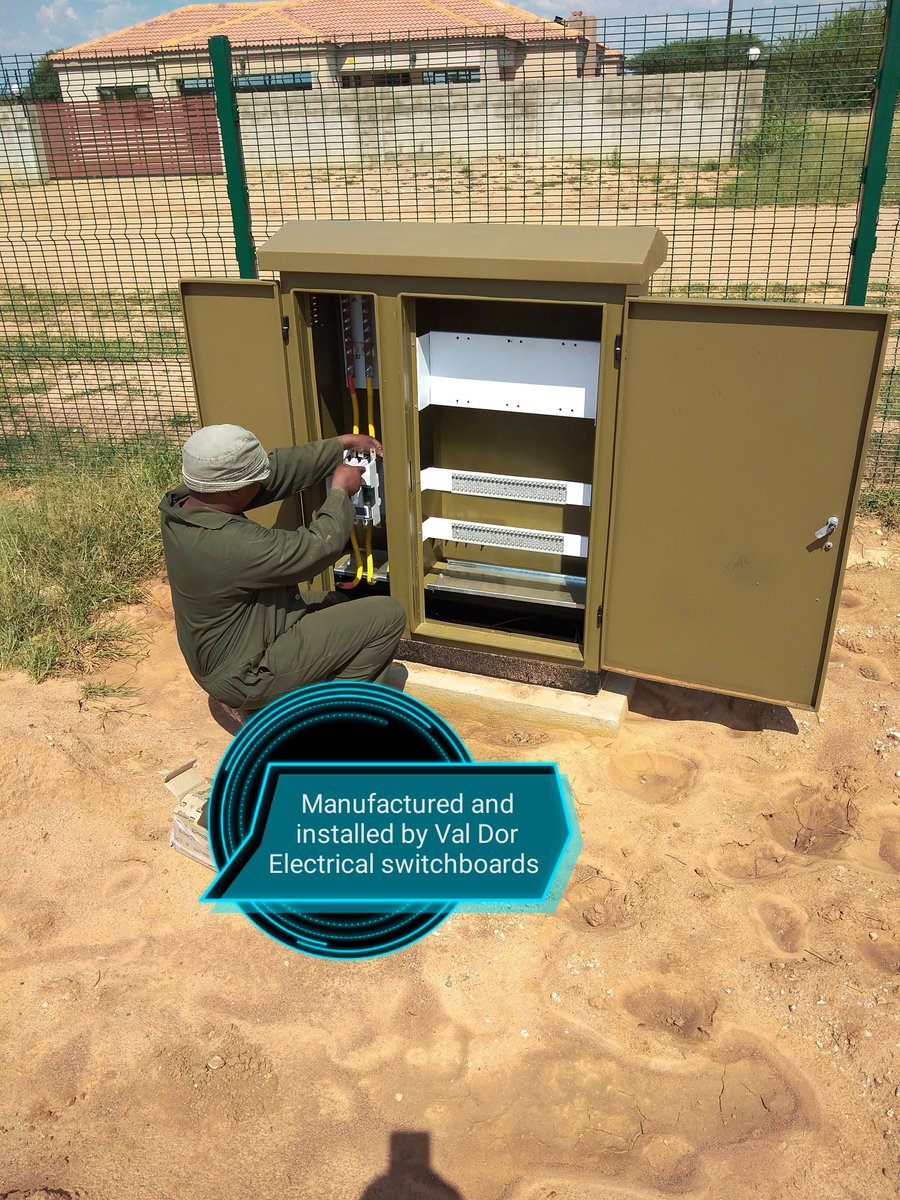 DorElectrical's tweet photo. Designed, manufactured, dressed and installed by Val Dor Electrical switchboards 
Engineered solutions for all your switchboards #Electrical #Engineering #installation #PhushaBw🇧🇼 https://t.co/KTfJ7C9LMw
