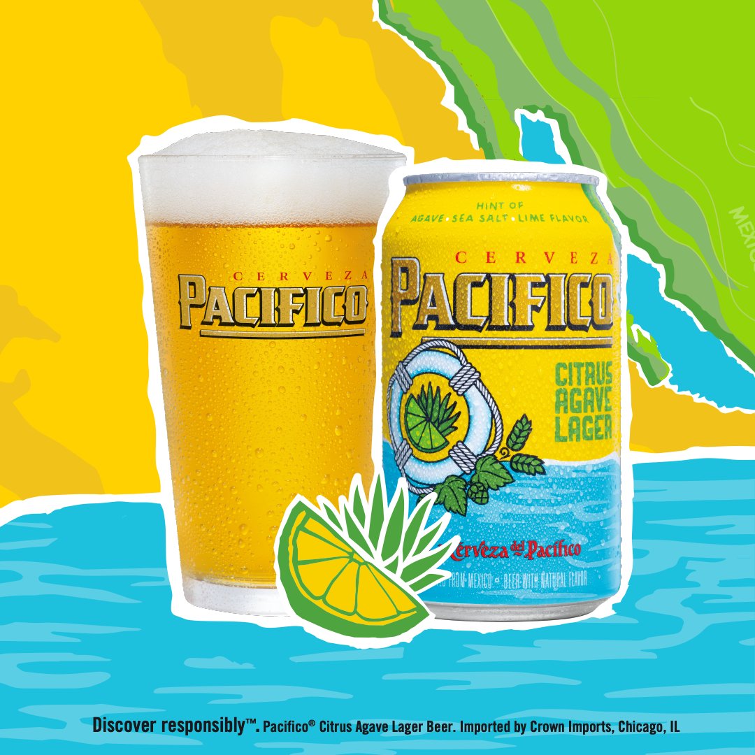Thrillist's tweet image. Pretend you’re in Baja while sipping @PacificoBeer’s Citrus Agave Lager. #ad