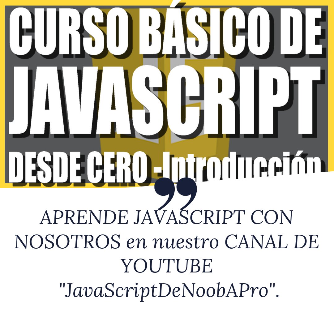 JavaScriptDeNo1's tweet image. 𝗝𝗮𝘃𝗮𝗦𝗰𝗿𝗶𝗽𝘁 es uno de los lenguajes de programación más populares del mundo ¿Te gustaría aprenderlo con nosotros?
Te ayudamos!!
youtube.com/c/JavaScriptDe…
#javascript #js #javascriptdesdecero #javascriptbásico #aprenderjavascript