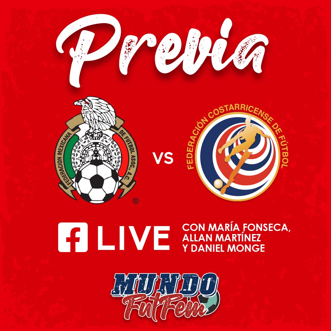 Este sábado tendremos una transmisión especial.

#LaSeleFemenina jugará ante México, y en #MundoFutFem les traeremos todos los detalles a las 12:00pm

Con la participación de <a href="/majoperiodista/">Maria José Fonseca</a>, <a href="/segninidaniel12/">Daniel Monge Segnini</a> y este servidor.

¡No te lo pierdas!
