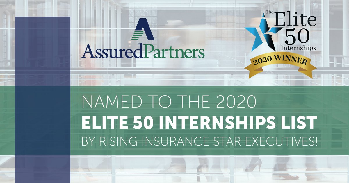 AssuredPartners Inc. (@assuredpartners) on Twitter photo We are delighted to announce that we have been named to the to the Top Elite 50 Internships list by <a href="/Rising_Star_Ins/">Rising Star Insurance Group</a>. To learn more about AssuredPartners internship opportunities, visit: assuredpartners.com/Interns
#PowerThroughPartnership #GrowWithUs #RISEprofessionals We are delighted to announce that we have been named to the to the Top Elite 50 Internships list by <a href="/Rising_Star_Ins/">Rising Star Insurance Group</a>. To learn more about AssuredPartners internship opportunities, visit: assuredpartners.com/Interns
#PowerThroughPartnership #GrowWithUs #RISEprofessionals