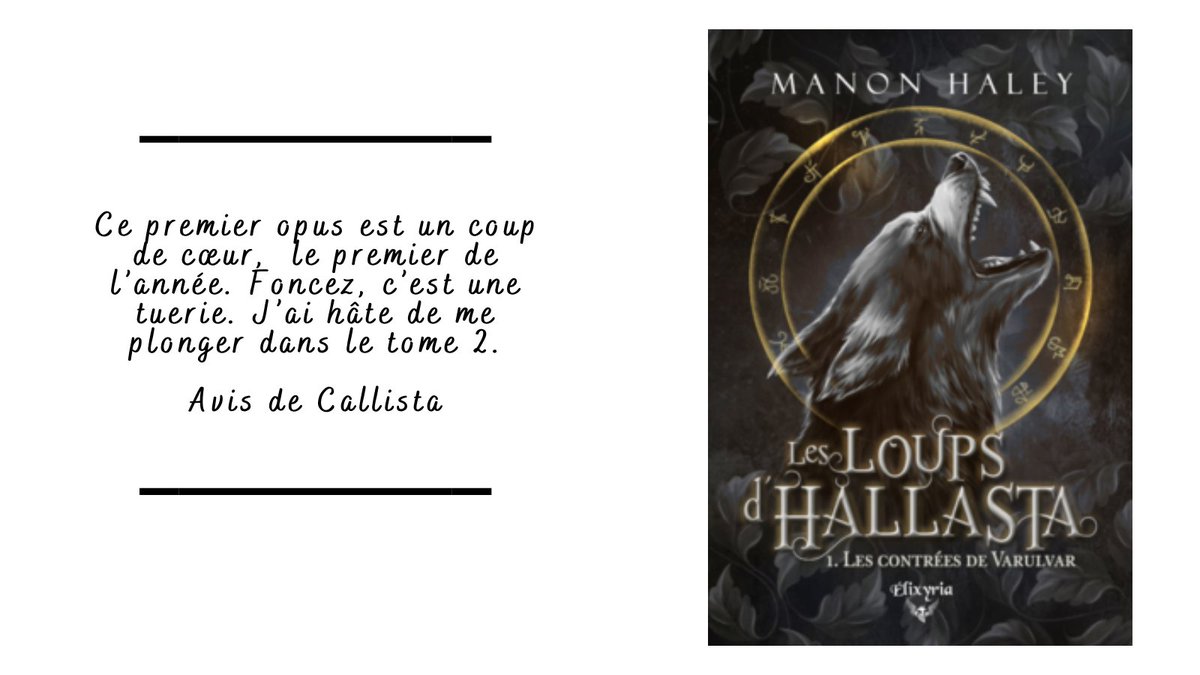 LectureMania's tweet image. *Nikki*

Aujourd&apos;hui, je vous partage l&apos;#avis de Callista sur le #tome 1 de la #saga les Loups d&apos;Hallasta 

#chronique cutt.ly/yle9TIR

#bitlit #loup #romance #fantastique