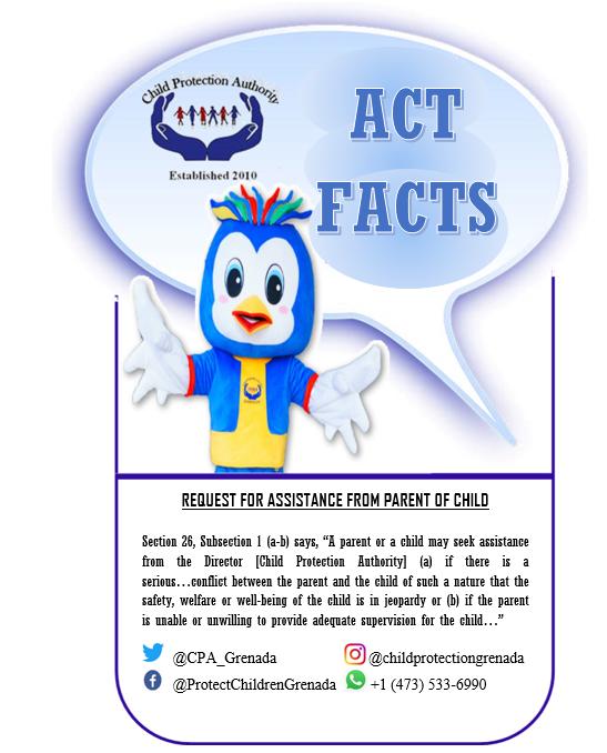 CPA_Grenada's tweet image. Every individual who visits our office has a right to ask for assistance for all matters concerning children (0-17 years) in Grenada, Carriacou, and Petite Martinique.