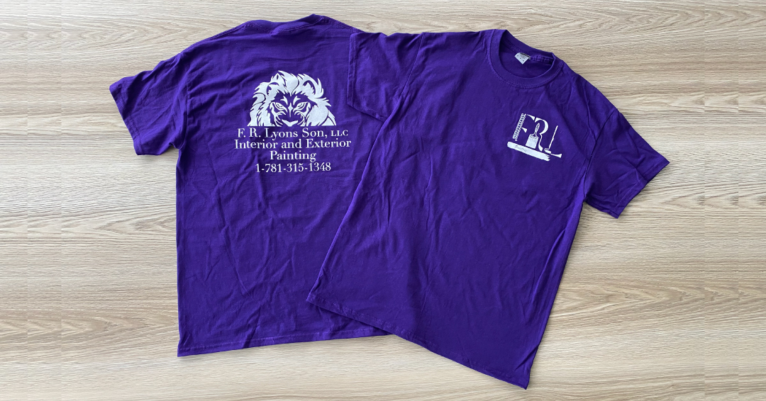 We'd be lying if we said that these purple logo tees we did for F. R. Lyons Son aren't popping 🦁
