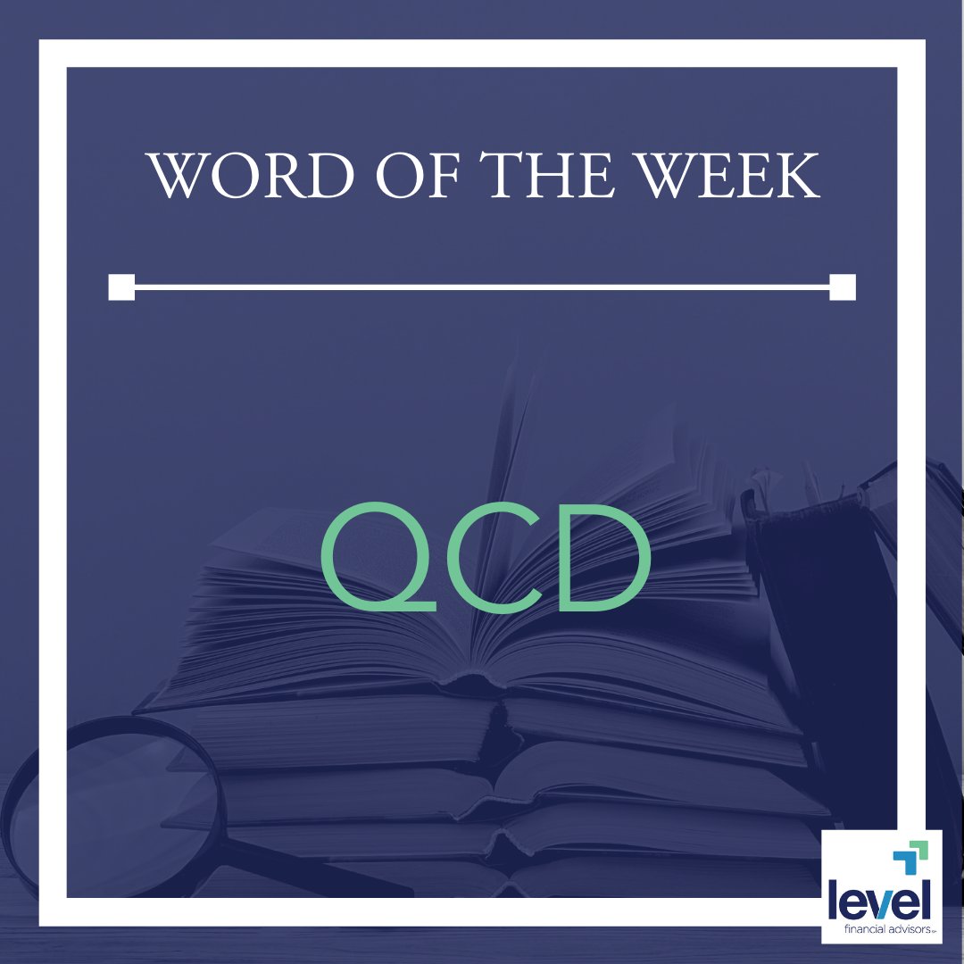 LevelFinancial's tweet photo. A QCD is a direct transfer of funds from your IRA custodian, payable to a qualified charity. QCDs can be counted toward satisfying your required minimum distributions (RMDs) for the year, as long as certain rules are met.
#LevelFA #WoW #CFP #FinancialAdvisor https://t.co/xnM7iQ9dGl