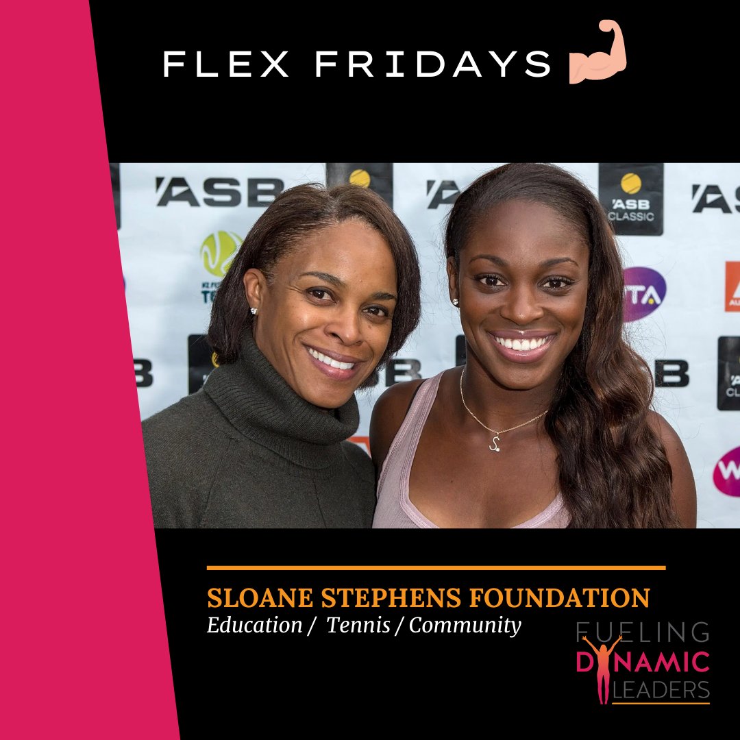 FDLProgram's tweet photo. We would like to highlight another member group this week, The Sloane Stephens Foundation, in particular their Executive Director, @sybilasmith, an accomplished athlete and scholar and mom to @SloaneStephen #FDLprograms #FlexFriday #Partners @SS_FDN https://t.co/xvW2g8JuS6