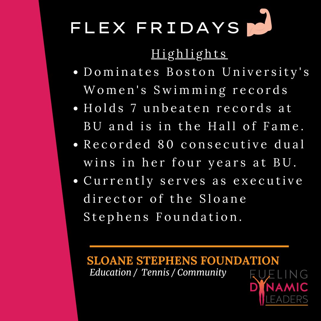 FDLProgram's tweet photo. We would like to highlight another member group this week, The Sloane Stephens Foundation, in particular their Executive Director, @sybilasmith, an accomplished athlete and scholar and mom to @SloaneStephen #FDLprograms #FlexFriday #Partners @SS_FDN https://t.co/xvW2g8JuS6