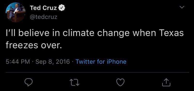 JennMintBackUp's tweet photo. Look y'all, I hate @tedcruz as much as everyone else, but this isn't a real tweet. It's a photoshop job. This douchecanoe gives us plenty to criticize him for. Let's not use fake info https://t.co/gfGSeZKkDd