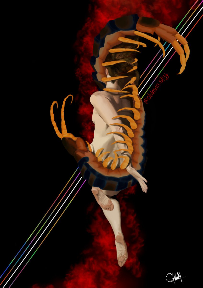 geriambotang's tweet photo. My first 10 hours painting!
"LUST"
#painting #drawing #fanart #digitalpainting #centipide #nigthmare #artist #art #abstractart #ibispaint #surrealism #womeninanimation #girlsinanimation #illustration #artsanity #artsy #illustrationbest #artwork #humanpainting #surealismart https://t.co/QbQiCx2kT8