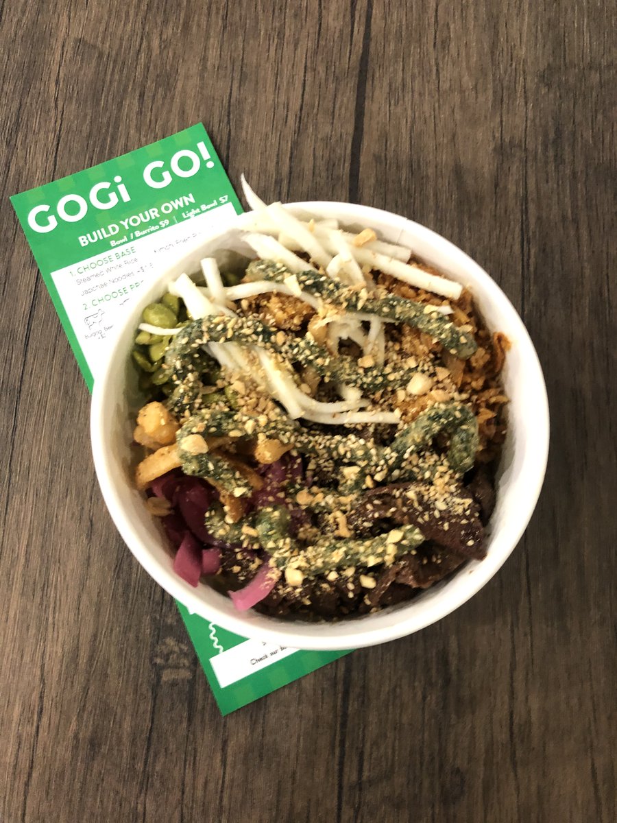 .<a href="/gogigo_okc/">Gogi Go OKC</a> at the <a href="/EdmondRailyard/">Edmond Railyard</a> is a fast, casual concept specializing in Korean BBQ rice bowls and burritos. Add an egg and Mandoo (Korean dumpling) to your bowl for an extra treat. #visitedmond #edmondok #oklahoma #travelok #edmondrailyard