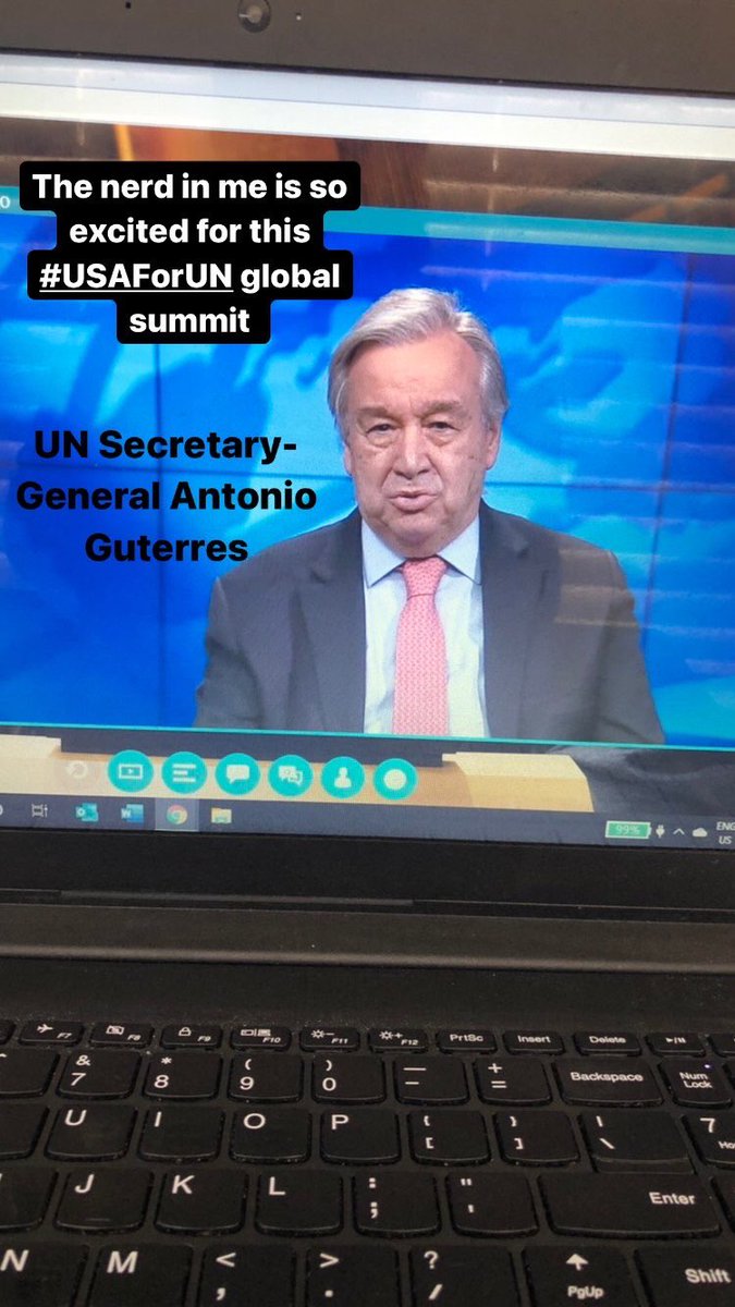 MeganEdge26's tweet photo. Participating in the USA UN Global Summit today. So far this has been so engaging and motivating. #USAforUN https://t.co/arwFAyjxzG