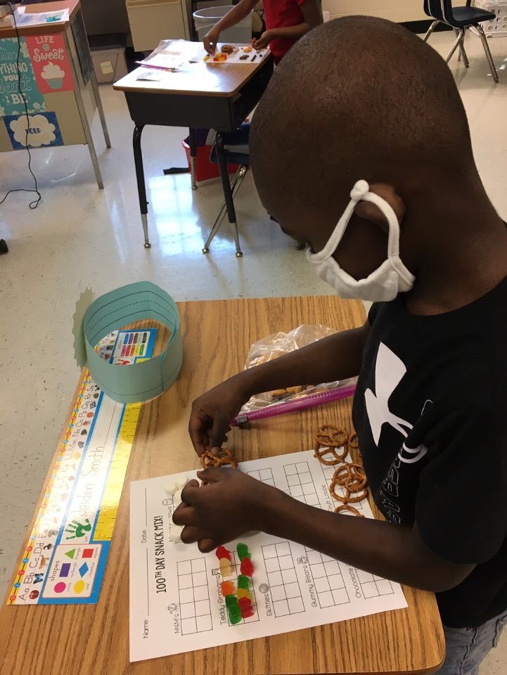 Clydianw's tweet photo. 100th day of school @PDESRams. 100 days smarter, stronger, and happier! #ncssbethebest #pdespride @EagerEducator #thegreatestschoolonearth https://t.co/C2Ra79UtKb