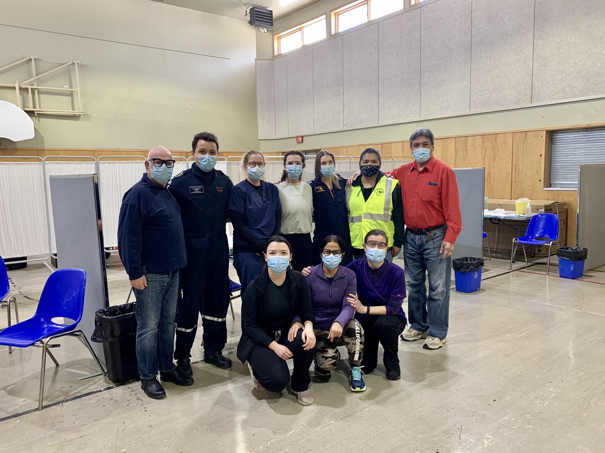 Ornge's tweet photo. We have reached the end of Week 3 vaccinations. 

Thank you to the communities of Keewaywin, North Caribou, Mishkeegogamang, Moose Factory, Wawakapewin and Kasabonika for a very warm welcome and for visiting the clinics to be vaccinated. #OpRemoteImmunity https://t.co/BrcRm4qCuv