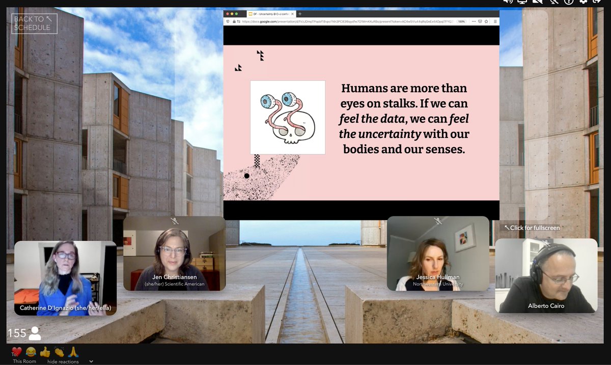 Rachel Kalmar (@grapealope) on Twitter photo Uncertainty is intrinsically destabilizing. How much are we trying to make people feel comfortable with uncertainty? <a href="/kanarinka/">Catherine D'Ignazio @kanarinka.bsky.social</a> #CJ2021 Uncertainty is intrinsically destabilizing. How much are we trying to make people feel comfortable with uncertainty? <a href="/kanarinka/">Catherine D'Ignazio @kanarinka.bsky.social</a> #CJ2021