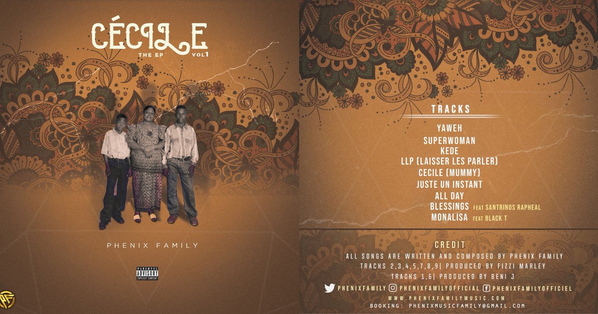 PhenixFamily's tweet photo. Comme promis voici la TRACKLIST de notre premier Ep #Cécile
Deux Feats sont sur le Ep dont les clips sont déjà disponibles sur YouTube : le feat avec @ESantrinos et celui avec @BlacktIgwe
#Blessings-> https://t.co/kvyUuuaqDp
#MonaLisa-> https://t.co/kTFKp5cfJE
La légende continue https://t.co/hXEOwdHpzk