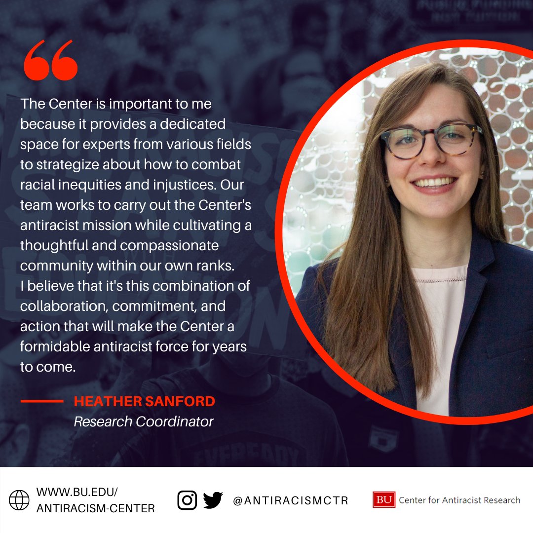 ibramxk's tweet photo. Meet Dr. Heather Sanford, a Research Coordinator @AntiracismCtr who received her doctorate @BrownUniversity. I've enjoyed working with Dr. Sanford, who has extensive research and managerial experience on projects that raise awareness about the historical roots of racism. https://t.co/Kuorcx6t3n