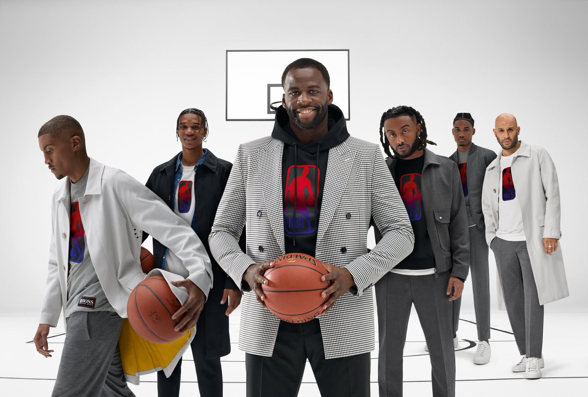 NBA's tweet photo. Choose your style: the new #BOSSxNBA collection features a selection of team logos for you to make yours. Discover more on @HUGOBOSS https://t.co/Jw2xQUrkY9