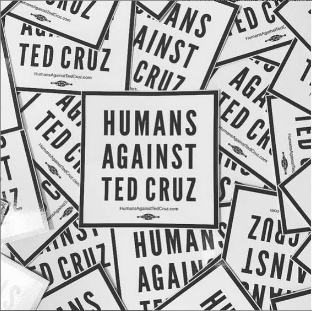 ProgressTX's tweet photo. The #HumansAgainstTedCruz wants to go away, but @tedcruz keeps bringing it back to life. 

Get your stickers now: https://t.co/ParpO57fw1

#CanCruz #CancunCruz #FlyingTedCruz https://t.co/DCSYHGZPnH