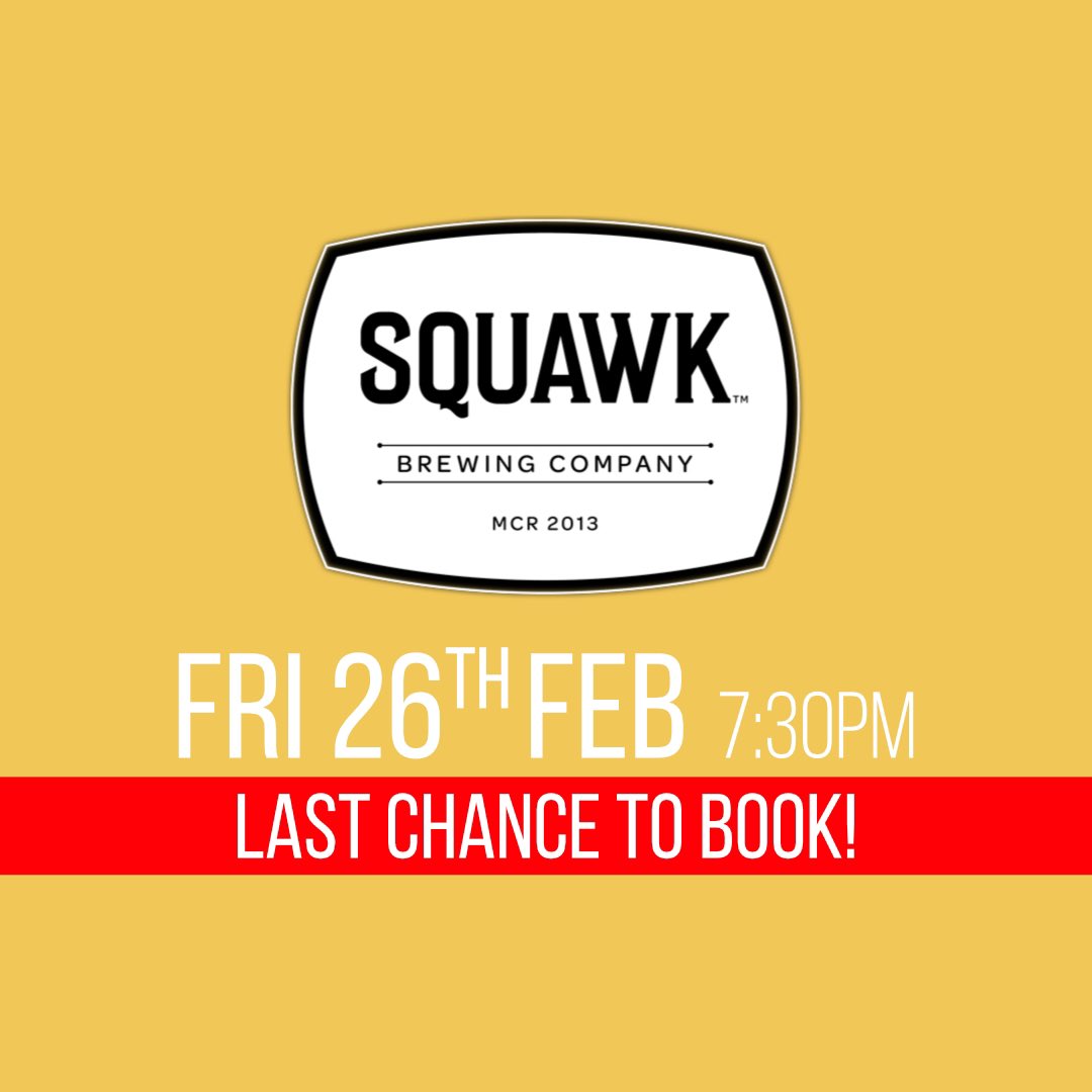 vtlbeertasting's tweet photo. Last chance to book for our session with @SQUAWKBrewingCo next Friday!
Tickets only on sale until 9am Monday morning to allow for beer delivery!
Tickets available through our site here:
https://t.co/6SAJVs66xB
π»π»π»π»π»π»π»
#squawkbrewingco #virtualtasting https://t.co/B4kT3gu7An