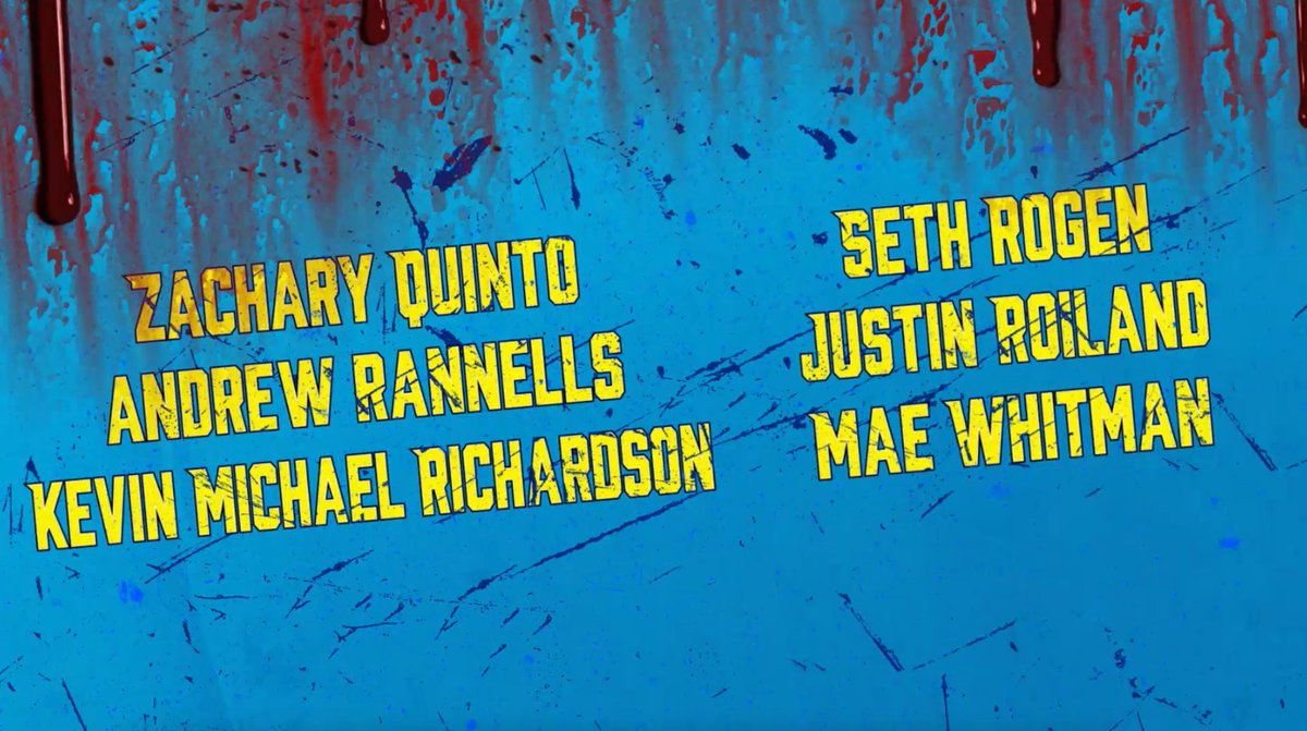 names: zachary quinto andrew rannells kevin michael richardson seth rogen justin roiland mae whitman