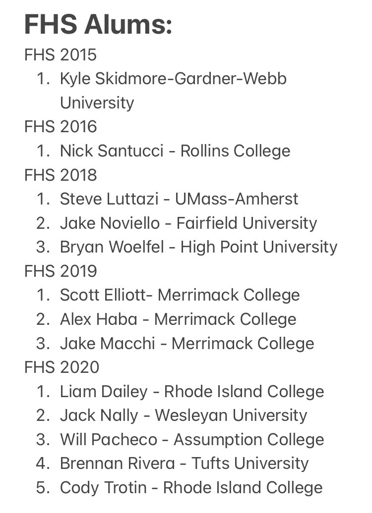 Best of luck to all our former FHS baseball alums about to kick off their 2021 College Baseball Season! Even though not everyone will compete this weekend it’s still exciting &amp; symbolic. Proud of you guys &amp; looking forward to following your teams! #PantherPride #AlwaysAPanther