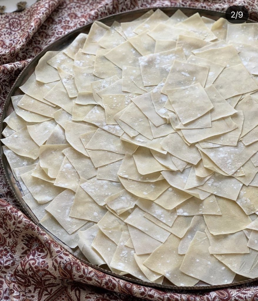azembassyus's tweet photo. When weather whispers #Khangal ❄️ ☀️ 

#Xəngəl is a luscious #Azerbaijan/i dish perfect for cold winter days. Thin cut and pre dried dough layers are boiled in water and served with mincemeat and yogurt. #BonAppetit 
📸 Ilya Mamedova https://t.co/I5lNH4W97p