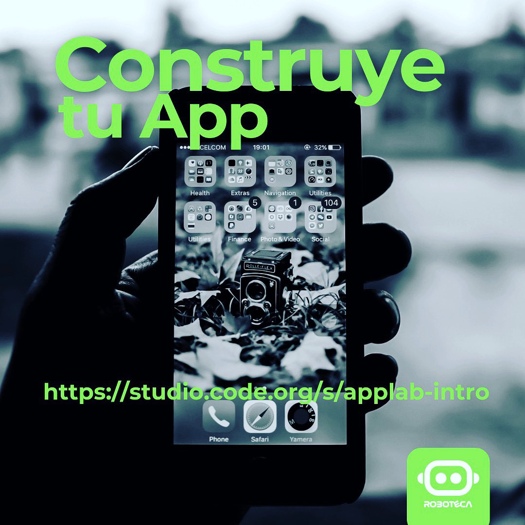 robotecaNet's tweet image. 🤪Tu propia App ❤️.
➡️ studio.code.org/s/applab-intro 

Aprende cómo construir tu App para teléfono muy fácil!
#programacion #robotica #roboteca #code #codeorg Code.org @robotecaNet @codeorg